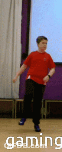 Boy In Red Shirt Dancing Gaming GIF