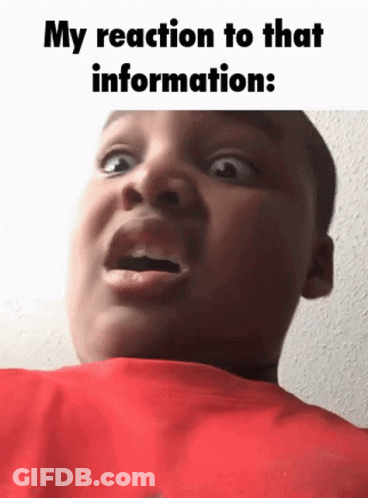 Boy In Red Shirt Making Funny Face My Reaction To That Information GIF
