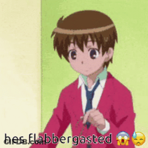 Boy In Red Suit And Tie Says He's Flabbergasted GIF