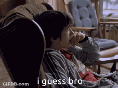 Boy In Rocking Chair Saying I Guess Bro GIF