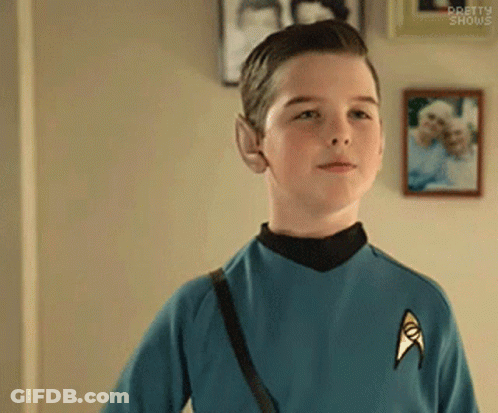 Boy In Star Trek Uniform GIF