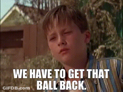 Boy In Striped Shirt Saying We Have To Get That Ball Back GIF