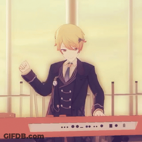 Boy In Suit Playing Keyboard GIF