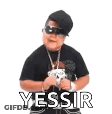 Boy In Sunglasses And Hat Saying Yessir GIF