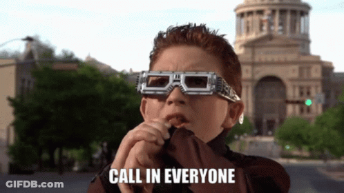 Boy In Sunglasses Saying Call In Everyone GIF