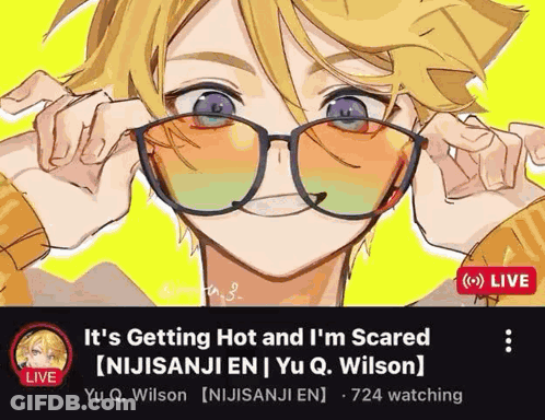 Boy In Sunglasses Saying It's Getting Hot And I'm Scared GIF