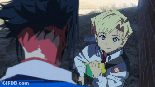 Boy In White Jacket With Letter B GIF