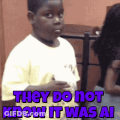 Boy In White Shirt Says They Do Not Know It Was AI GIF