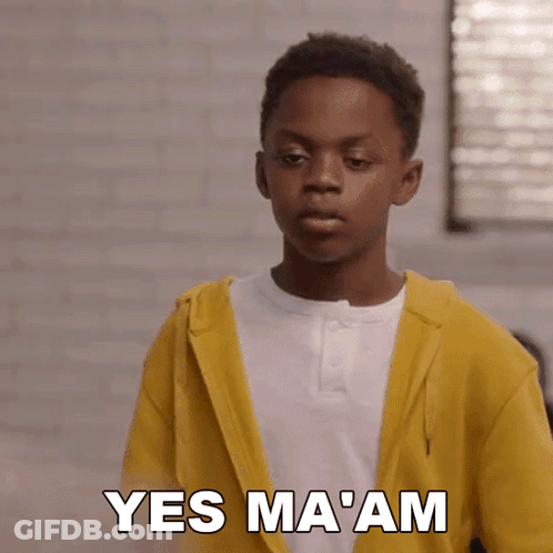 Boy In Yellow Hoodie Saying Yes Ma'am GIF