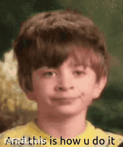Boy In Yellow Shirt Saying And This Is How U Do It GIF