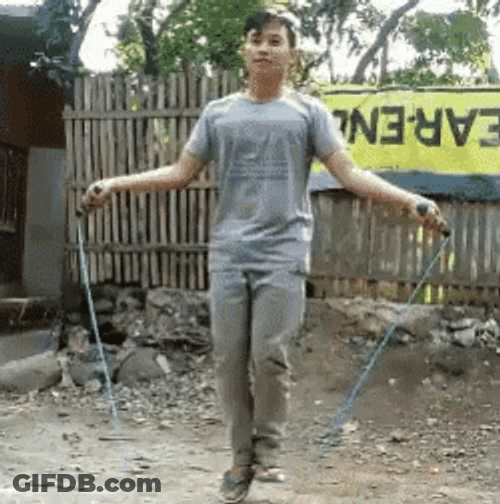 Boy Jumping Skipping Rope GIF