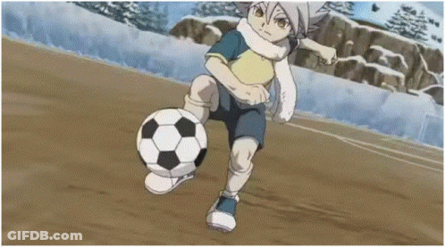 Boy Kicking Soccer Ball Cartoon GIF