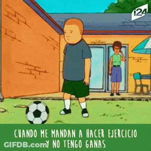 Boy Kicking Soccer Ball Cuando Me Mandan A Hacer Ejercicio GIF