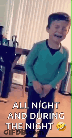 Boy Laughing With Eyes Closed GIF
