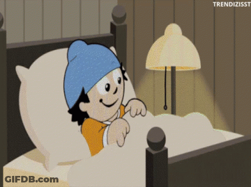 Boy Laying In Bed With Lamp Trendizisst GIF