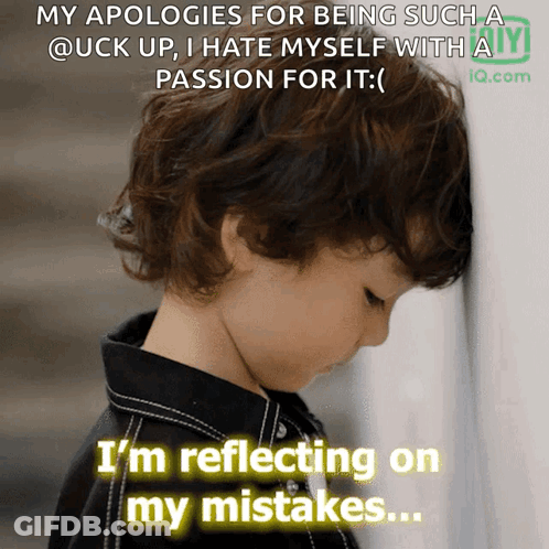 Boy Leaning Against Wall Reflecting On My Mistakes GIF
