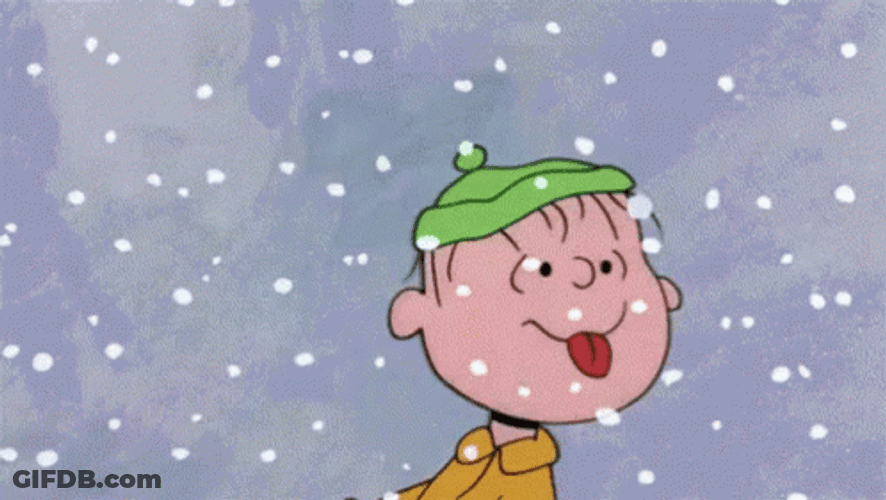 Boy Licking Snowflake GIF