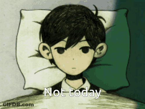 Boy Lying In Bed Not Today GIF