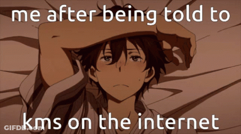 Boy Lying On Bed After Internet Telling Me To KMS GIF