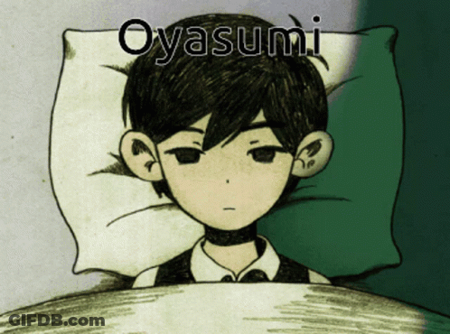 Boy Lying On Bed Oyasumi GIF