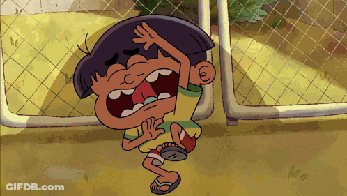 Boy Lying On Ground With Hand On Head GIF