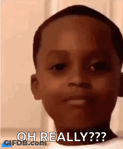 Boy Making Funny Face Saying Oh Really GIF