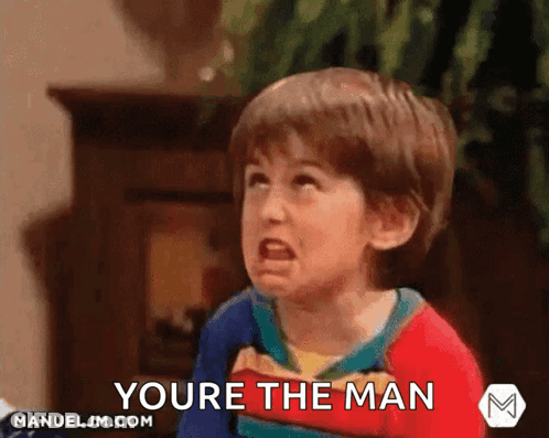 Boy Making Funny Face Says Youre The Man GIF