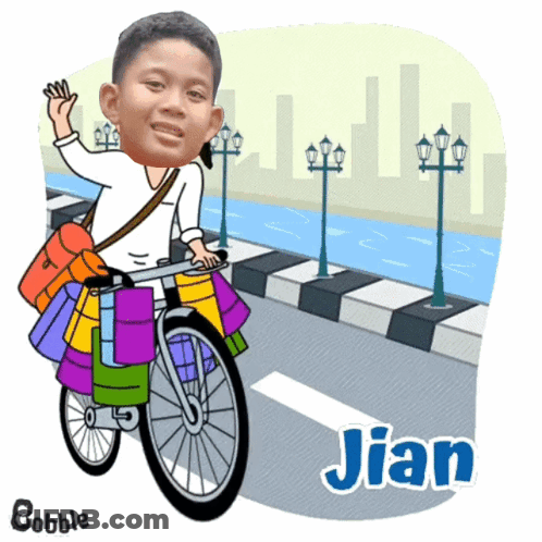 Boy Named Jian Riding Bike GIF