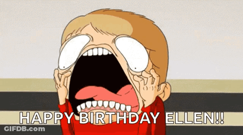 Boy Open Mouth Happy Birthday Ellen GIF