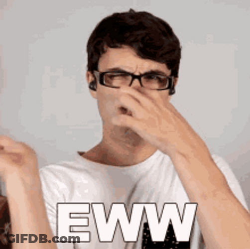 Boy Pinched Nose Eww Reaction GIF