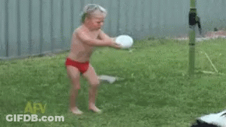 Boy Playing Frisbee With Dog GIF