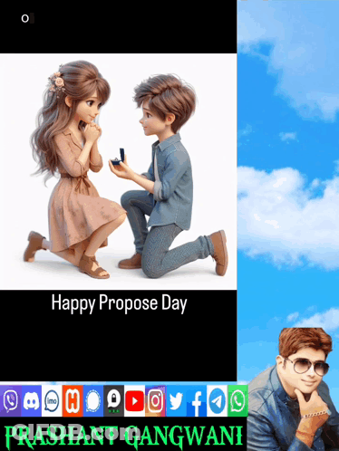 Boy Proposing To Girl Happy Propose Day GIF