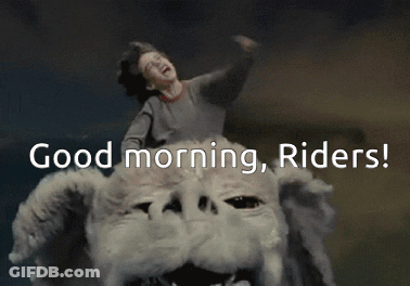Boy Riding Monster Good Morning Riders GIF