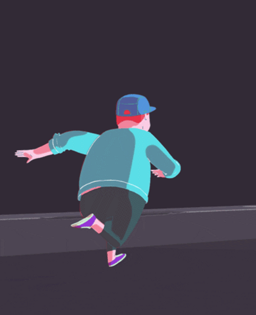 Boy Running Scared Animation Cartoon GIF