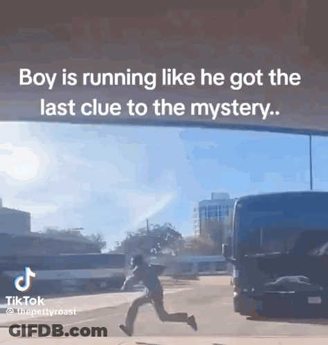 Boy Running To Solve Mystery GIF
