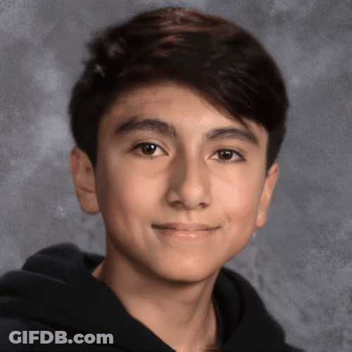 Boy's Face Rotate GIF