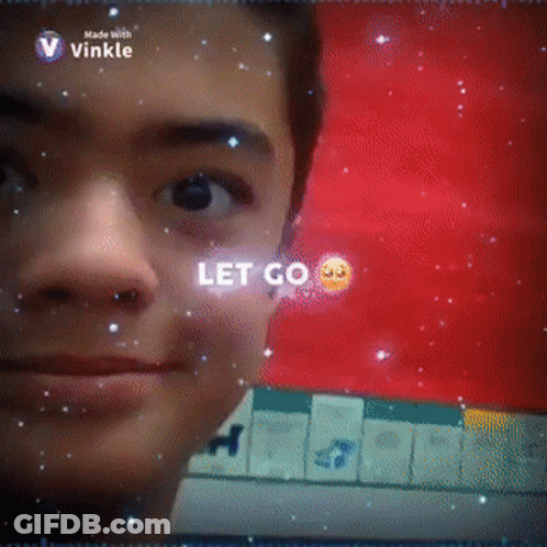 Boy's Face Saying Let Go GIF