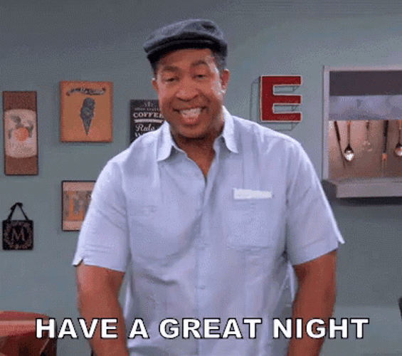 Boy's Hand On Chin Have A Great Night GIF