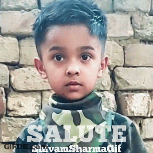 Boy Saluting Shivam Sharma GIF