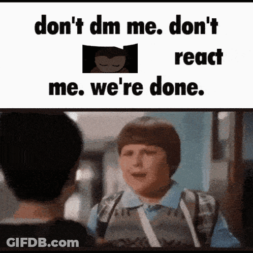 Boy Saying Don't DM Or React GIF