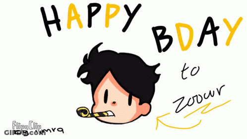 Boy Saying Happy Bday To Zoour GIF
