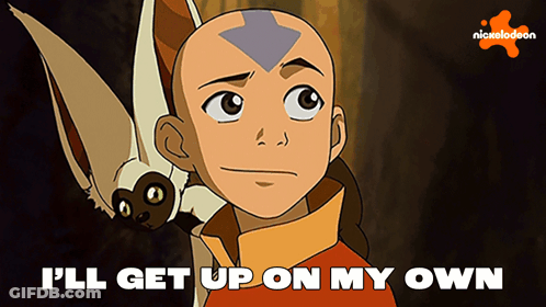 Boy Saying I'll Get Up On My Own GIF