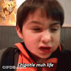 Boy Saying I Love Chipotle GIF