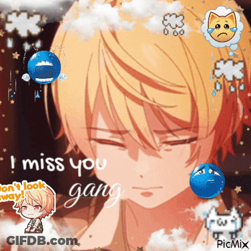 Boy Saying I Miss You Gang GIF