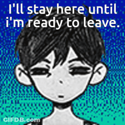 Boy Saying Ill Stay Here Until Ready To Leave GIF