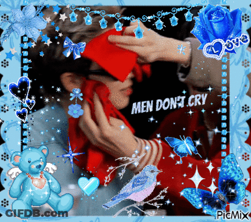 Boy Saying Men Don't Cry GIF