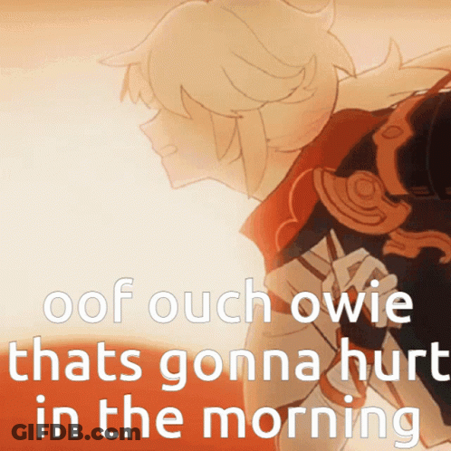 Boy Saying Oof Ouch Owie GIF