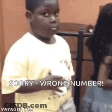 Boy Saying Sorry Wrong Number GIF