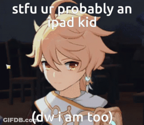 Boy Saying STFU Ur Probably An IPad Kid GIF