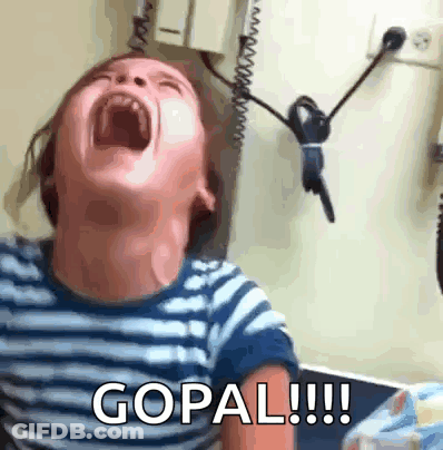 Boy Screaming With Mouth Open Saying Gopal GIF